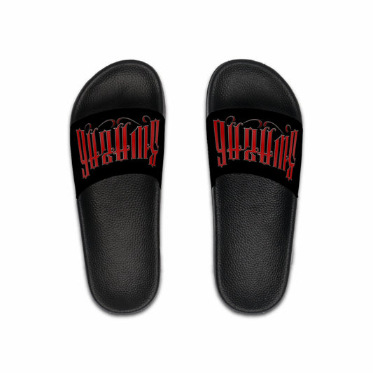 Swaza6 “Crypt Stomp” Gothic Slide Sandals – Vampiric Punk Blackout Footwear