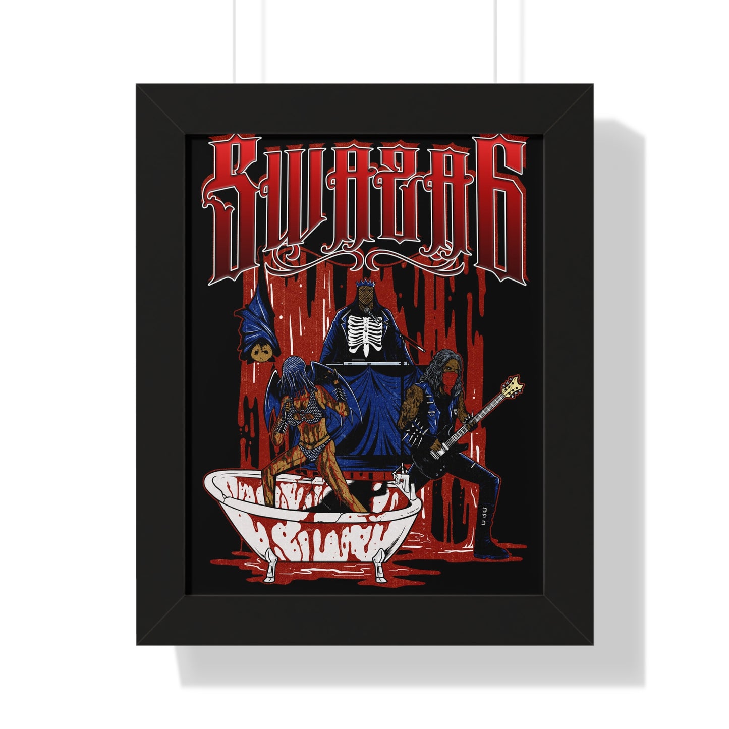 Swaza6 “BloodRitual” Framed Art Print – Vampiric Gothic Poster for the Damned