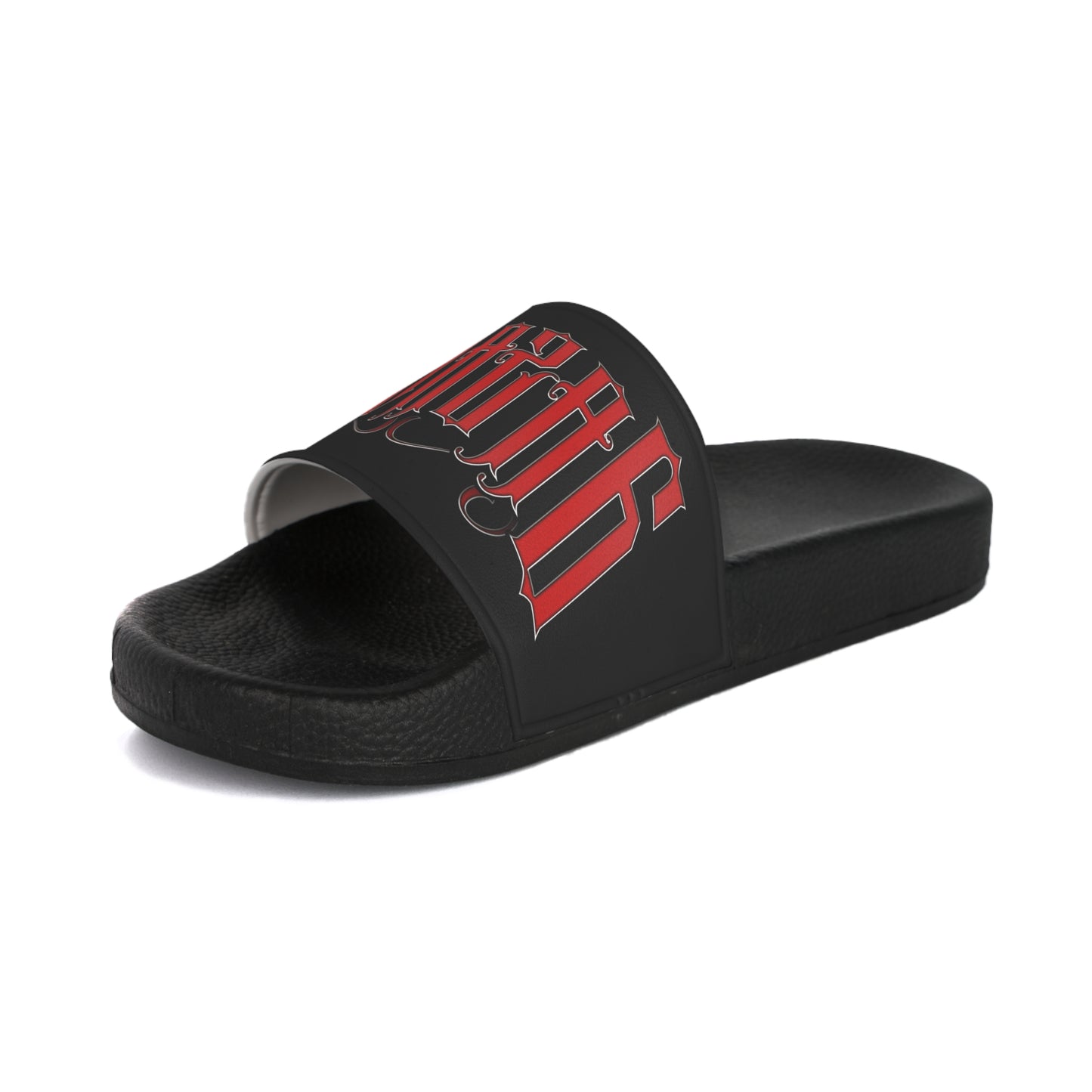Swaza6 “Crypt Stomp” Gothic Slide Sandals – Vampiric Punk Blackout Footwear