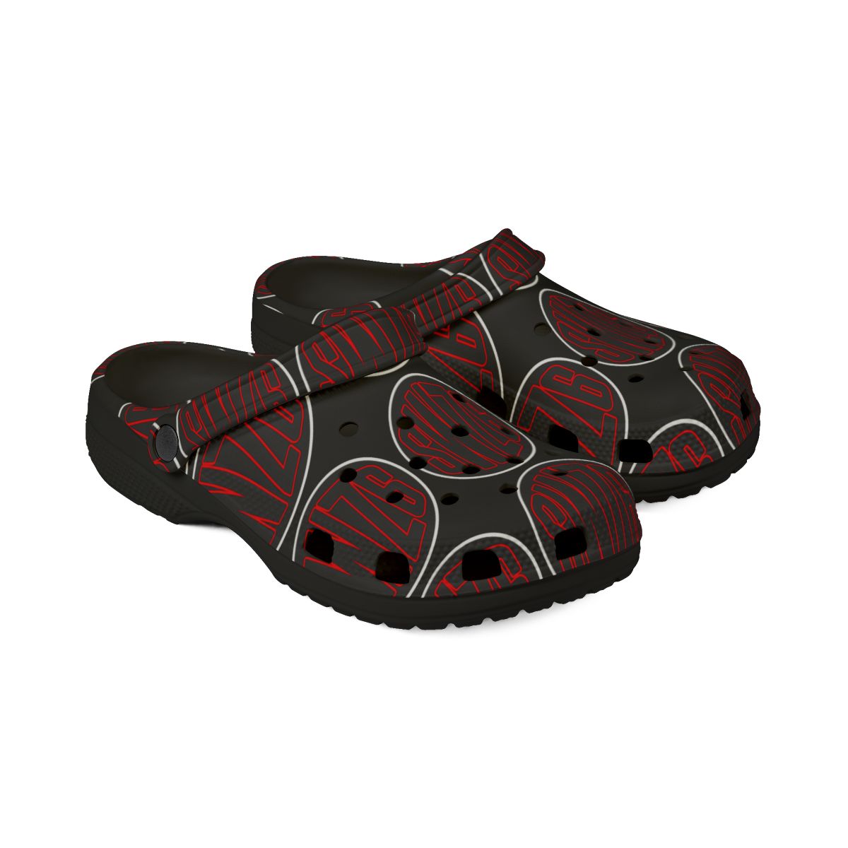 Swaza6 “BloodVein” Gothic Rubber Clogs – Alt Vampire EVA Sliders